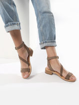 Sandalen Uit Leder Les tropeziennes Beige women HOCNEY-vue-porte